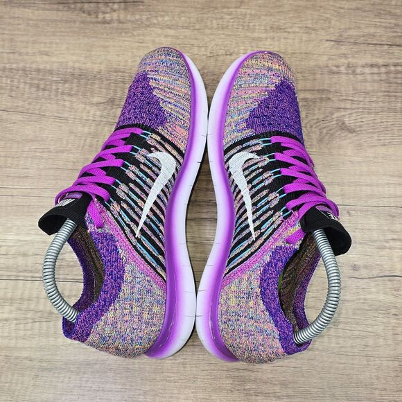 Nike Free RN Flyknit Women's Size 8.5 Hyper Purple Running Shoes (831070-500) - Picture 6 of 9